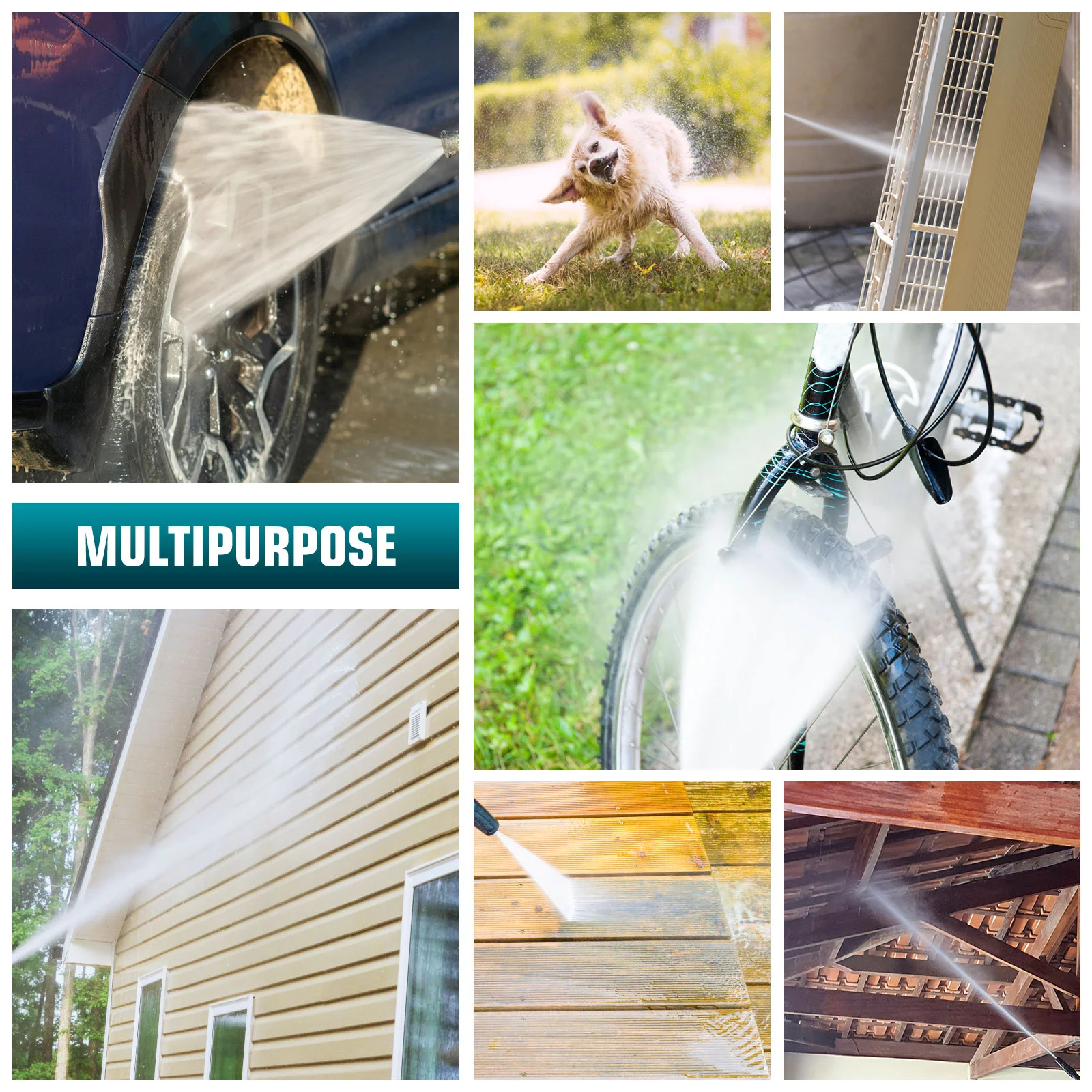 

Multifunctional Handheld Pressure Washer for Car Garden Use High Pressure Water Jet Easy to Reach Areas Clean Efficiently