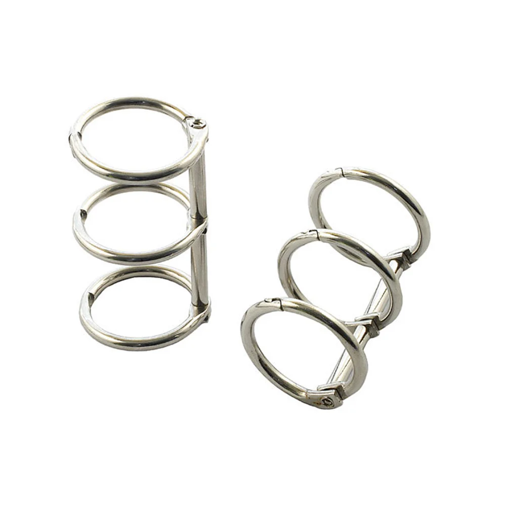 6 pcs 20Mm Nickel-Plated Metal 3-Rings Loose Leaf Binder Rings For Diy Planner Scrapbooking Photo Album Binding Organizer Office