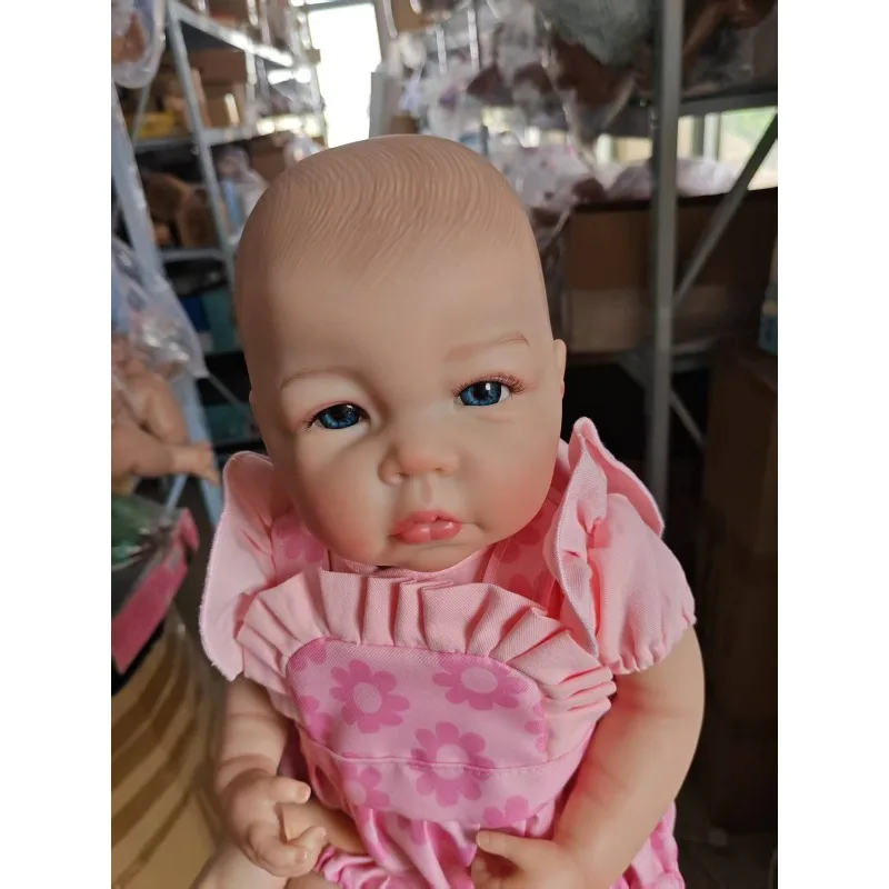 48cm Cute Baby Doll Luca with Full Vinyl Body with Lifelike 3D Skin Painted Hair Reborn Doll