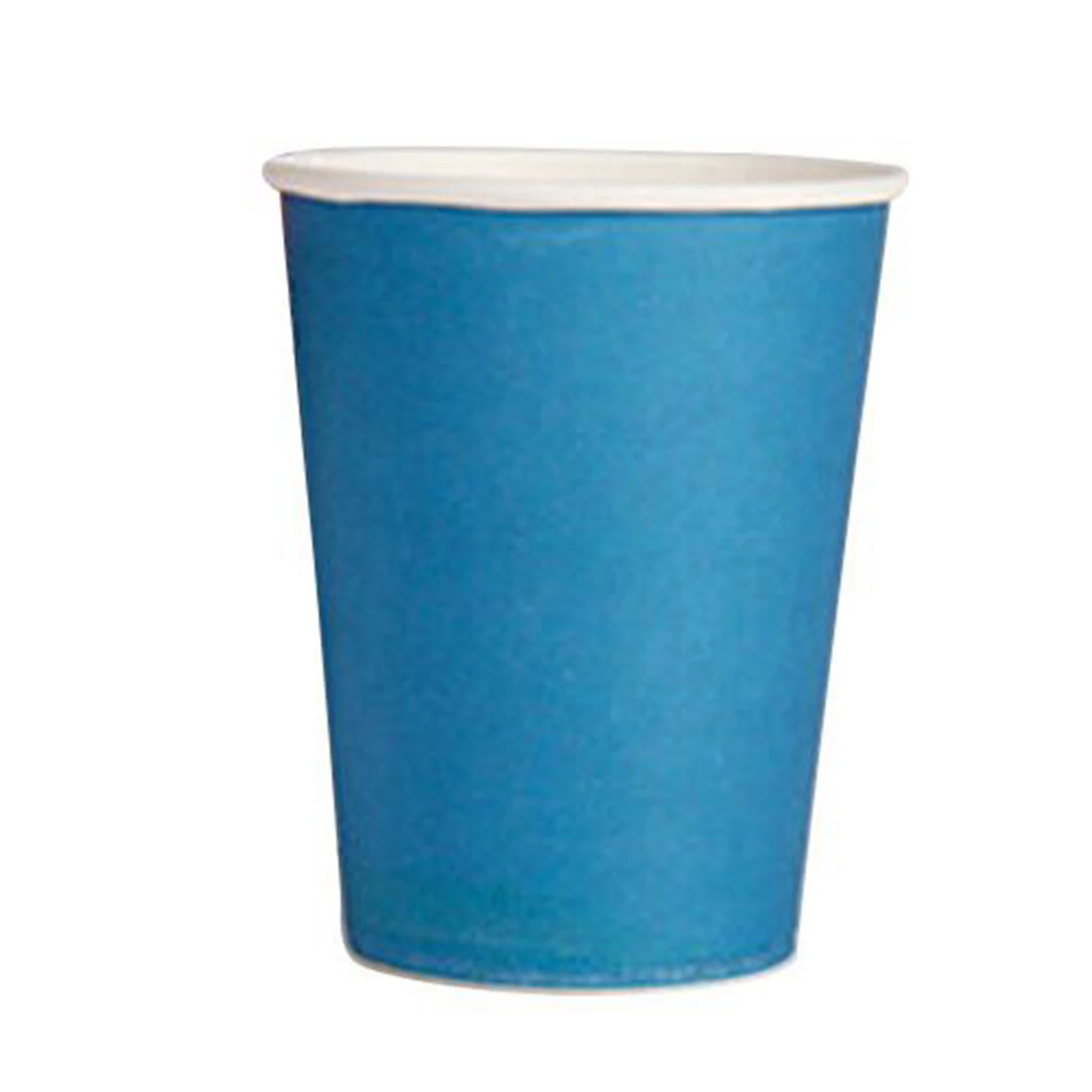 ABGE-40 Paper Cups (9Oz) - Plain Solid Colours Birthday Party Tableware Catering(Blue)