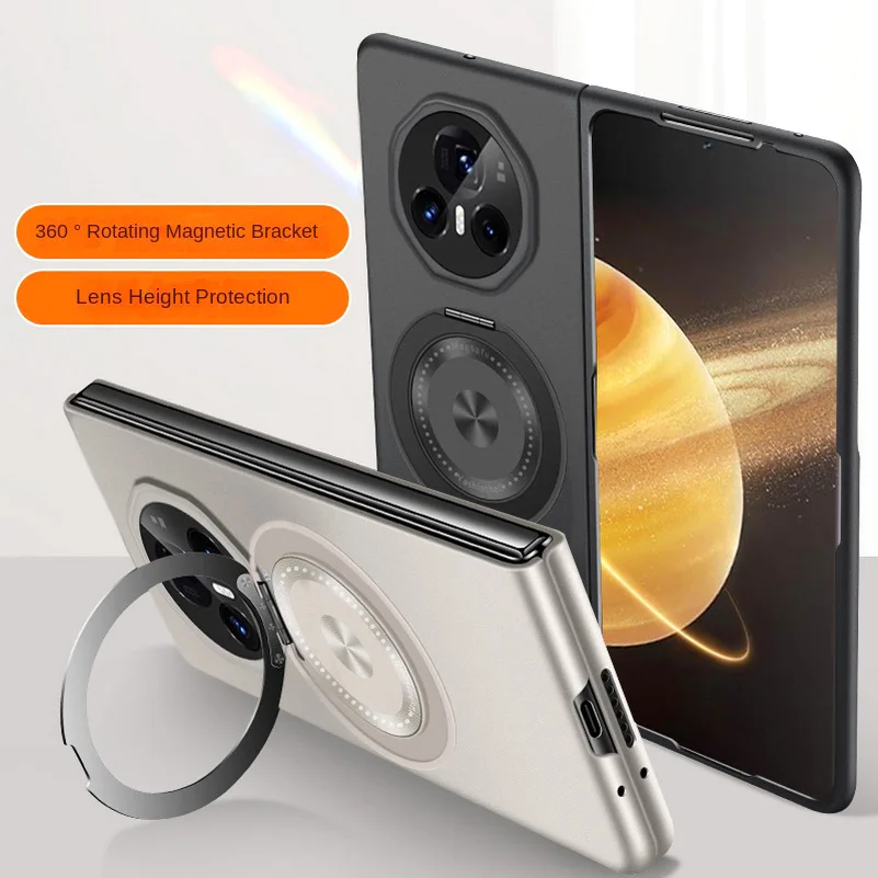 Rotatable Metal Bracket Holder For Magsafe Magnetic Attachment Ring Case For Honor Magic V5 VS3 V3 VS2 V2 Slim Protection Cover