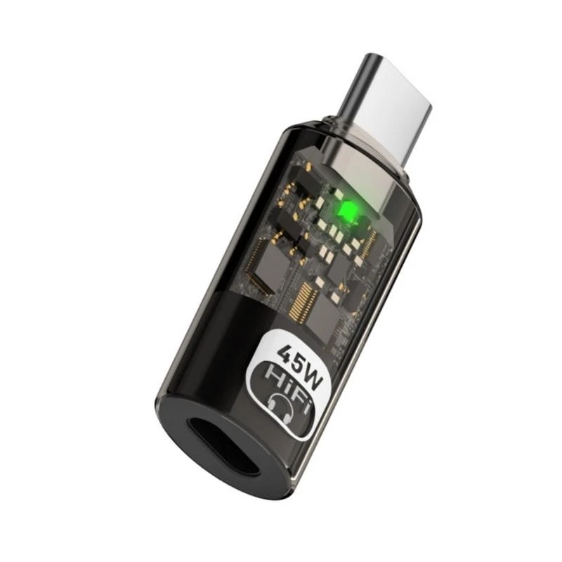 النوع C من الذكور إلى Lightnings أنثى محول USB C Extender لـ PD45W شحن سريع الاستماع واتصل بنقل البيانات 480MBPS