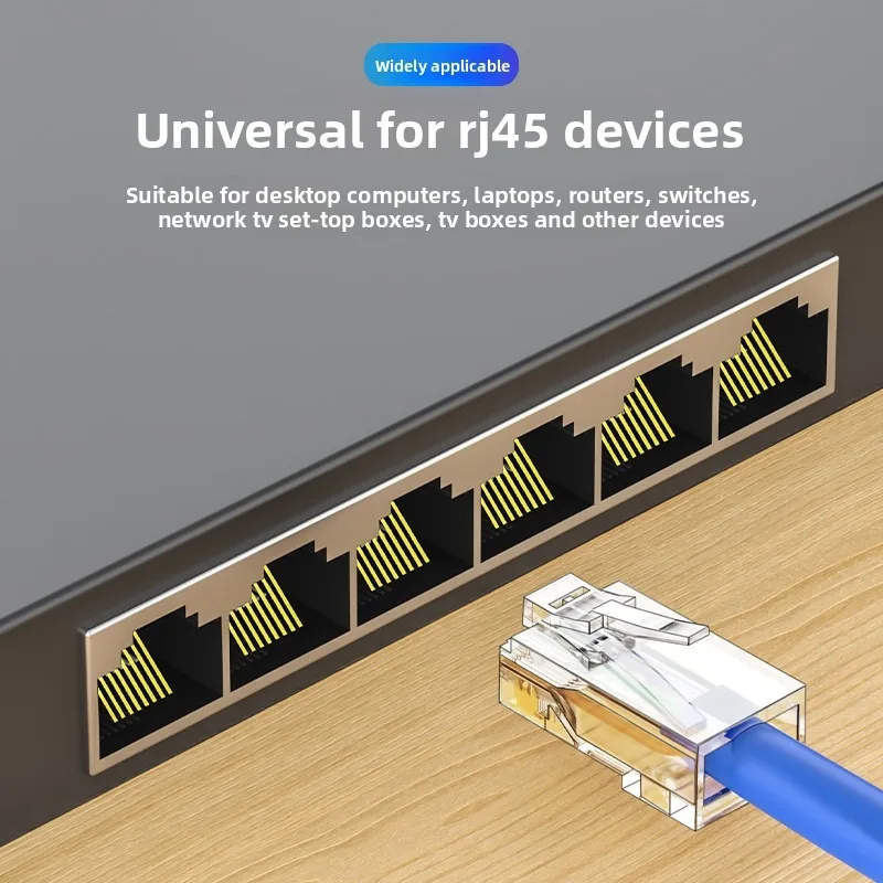 500pcs RJ45 Connector CAT6 CAT5e 50U/6U Ethernet Cable Plug UTP 8P8C RJ 45 CAT 6 Network LAN Jack CAT5 Internet High Quality