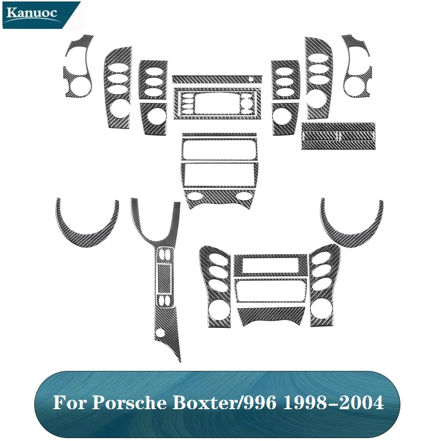 

For Porsche Boxter 996 1998 1999 2000 2001 2002 2003 2004 Carbon Fiber Black Stickers Cover Trim Car Interior Accessories