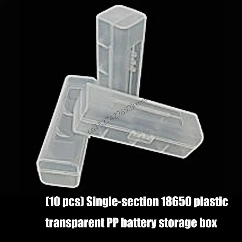 10pcs PP Case for 21700/18650 Battery Holder Single Cell Storage Box NonToxic Holder