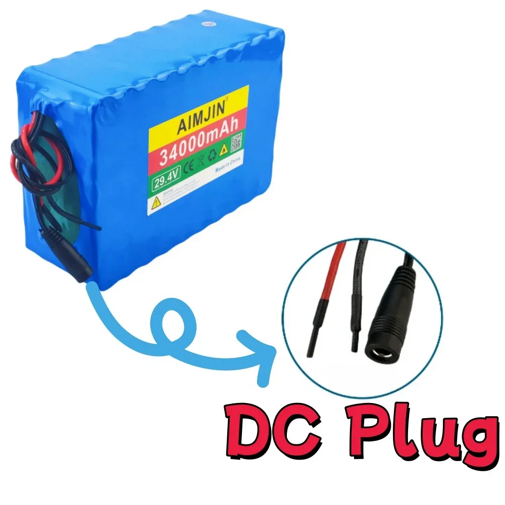 حزمة بطارية ليثيوم 29.4 فولت 34000 مللي أمبير في الساعة 18650 7S10P مع BMS للسكوتر والدراجات والمكونات القابلة للاستبدال #5