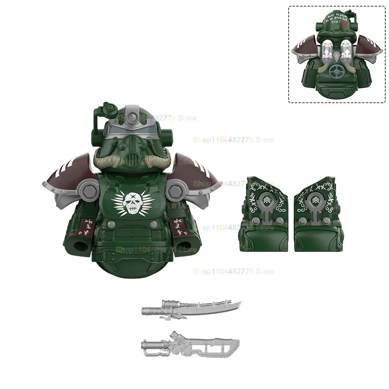 W1352 1353 1354 1355 figuras de jogo figuras de ação montagem cena tijolos armadura soldados acessórios blocos de construção diy brinquedos presentes