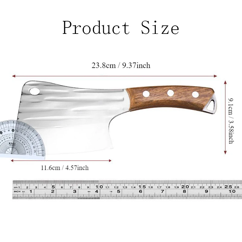 Sharp High Hardness Stainless Steel Butcher\'s Small Axe Type Bone Knife Beef Sheep Bone Chopping Knives Machete Kitchen Utensil