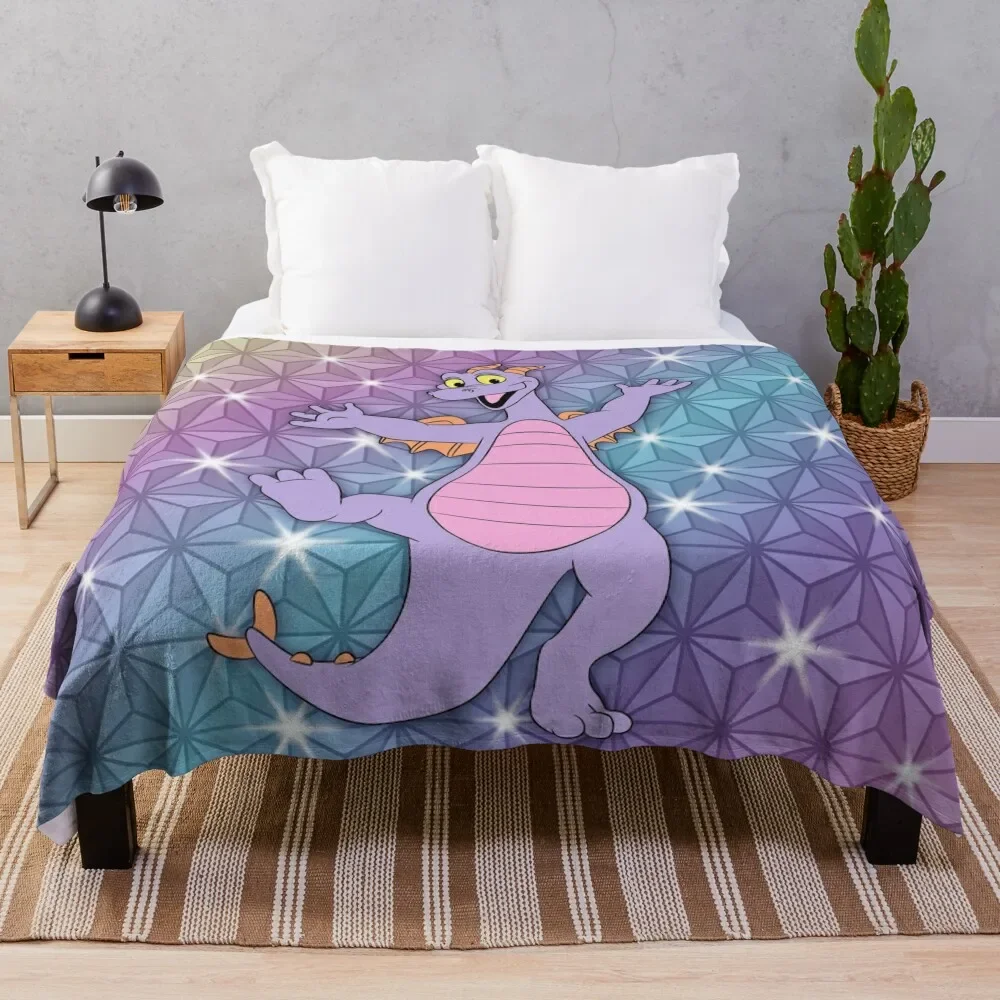 

Epcot Figment Beacon of Magic Throw Blanket Sofa Throw Softest Furry Designers Sofa Quilt Blankets