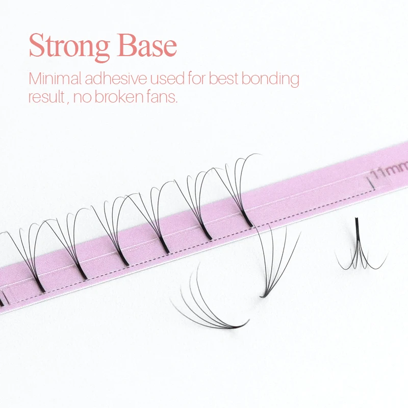 Song Lashes Long StemPremade Fans for Eyelash Extension Pure Darker Black High Quality Promade fans lashes