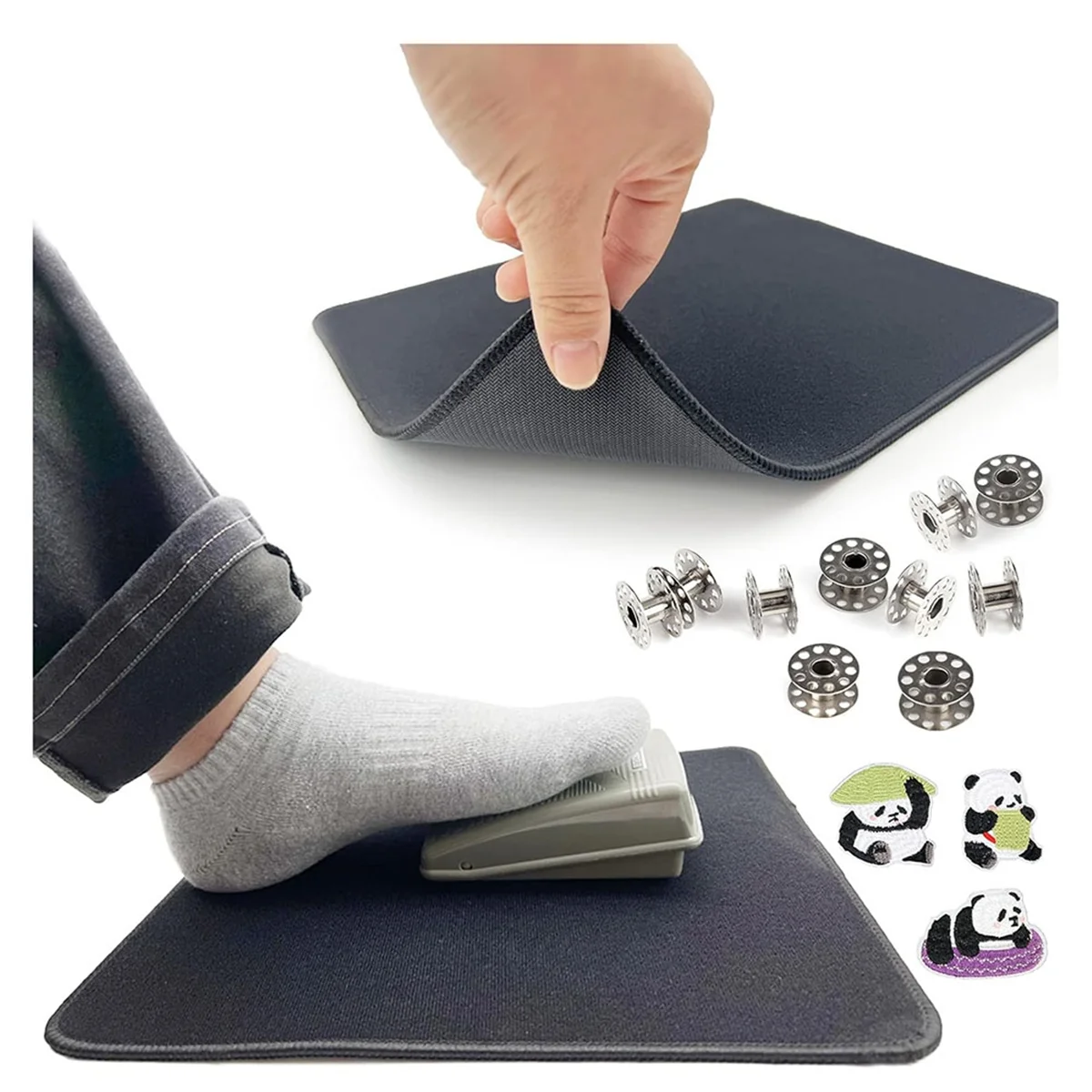 Sewing Machine Foot Pedal Non Slip Pad, Sewing Machine Pedal Mat, Extra Large and Thicker Make Sure It Stays in Place