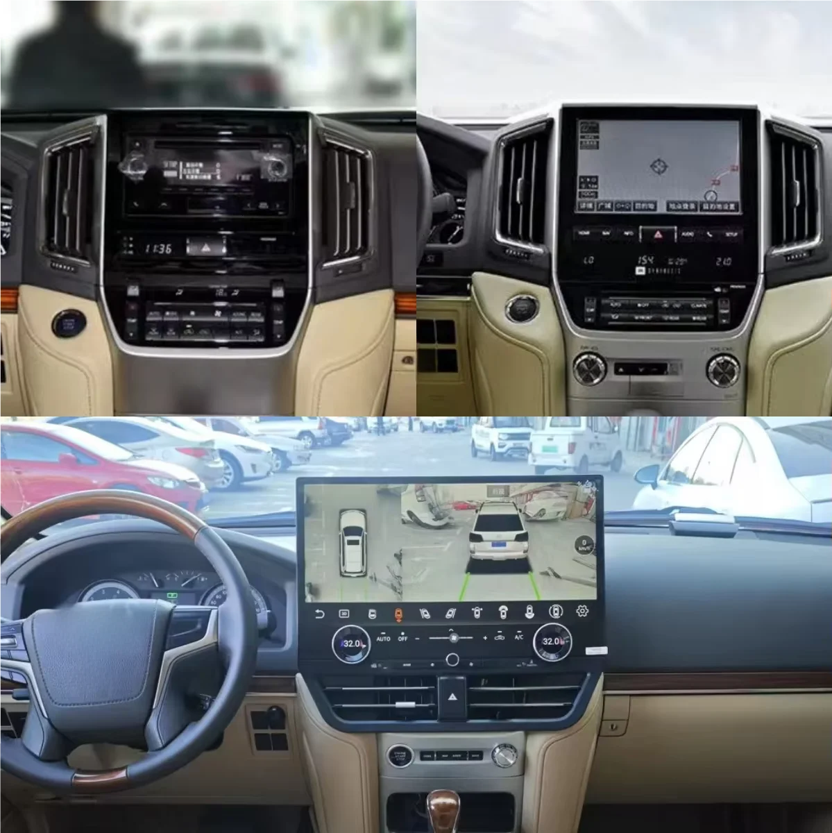 For Toyota Land Cruiser LC200 LC300 VX-R 2008 -2021 Car Multimedia Player Stereo Carplay GPS Navigation 16.8 inch Android Screen