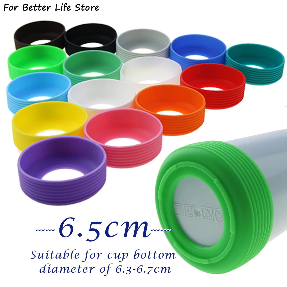 1Pc 6.5CM 16G 15 Colour Threaded Soft Silicone Cup Bottom Cover Wear Resistant Ring Sleeve Sheath Anti Slip Good Toughness