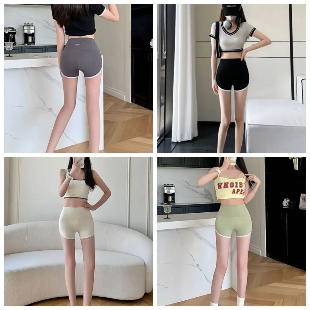 

Anti-glare Comfortable Yoga Shorts High Waist Safety Shorts for Women Casual Thin Slimming Underwear Sports Short Pants