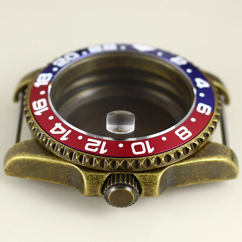 مناسبة لتعديل علبة الساعة NH35 316 من الفولاذ المقاوم للصدأ بإطار GMT وزجاج الياقوت المتوافق مع قرص 28.5 مم #3