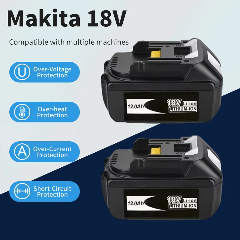 100% 18V original Makita battery+DC1BRC charger rechargeable lithium-ion battery replacement MAKITA BL1880 BL1860 BL1830