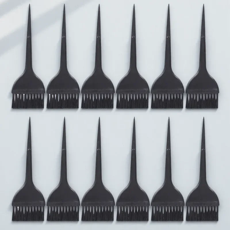 

12pcs Professional Hair Dye Brush Soft Bristles Plastic Handle Tint Applicator for Salon Home Keratin Treatment