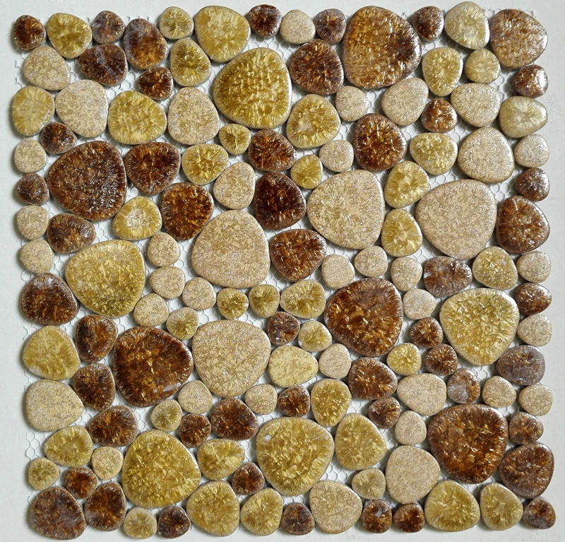 Ceramic pebble mosaic tile kitchen backsplash bathroom swimming pool background shower decorative bedroom garden wall tiles