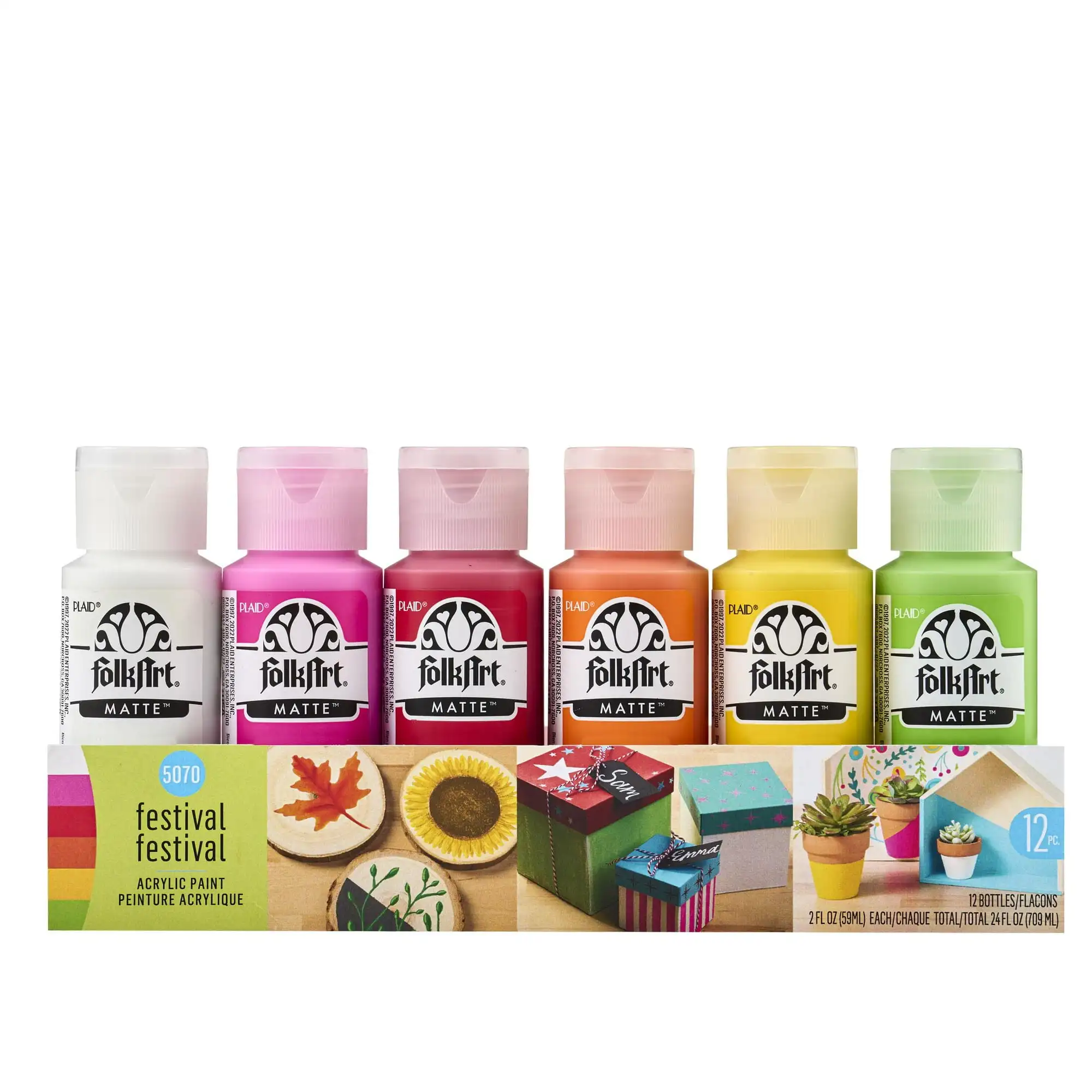 

Folk Art Acrylic Paint Set, Festival, 24 fl oz, 12 Piece