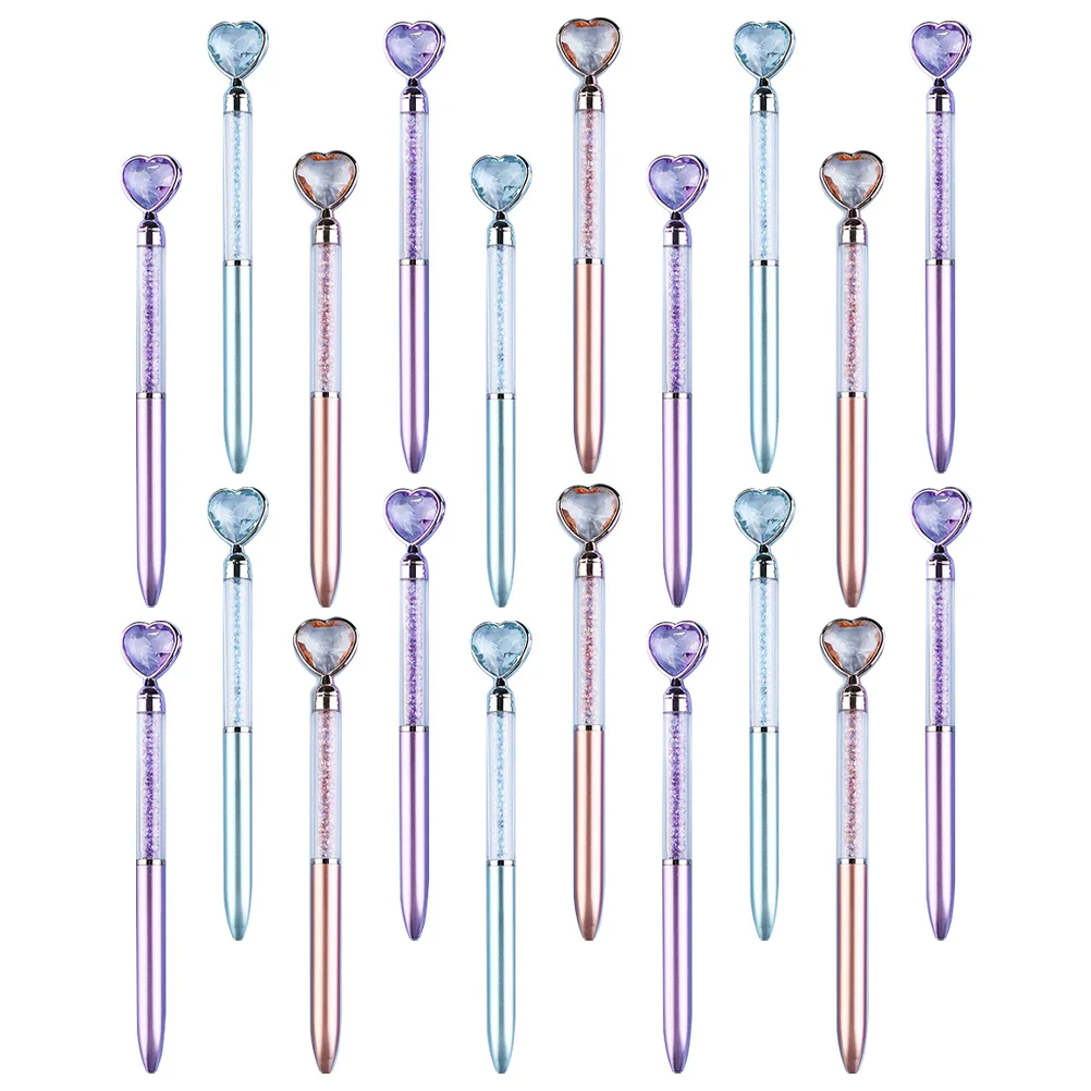 

20 Pcs Heart Shape Pens Shaped Heart-shaped Daily Use Ballpoint Multi Colored Writing