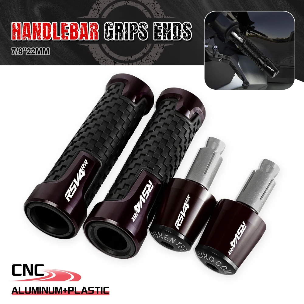 

FOR Aprilia RSV4RR 2015 2016 2017 2018 2019 2020 2021 Motorcycle Accessories Handlebar Hand Grips Handle Bar End Cap 22 mm Parts