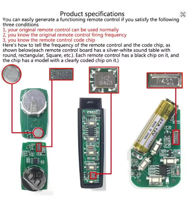 433MHZ Copy Remote Control Auto 4 Channe Code Garage Gate Door Opener Remote Control Duplicator Cloning Code Car Key
