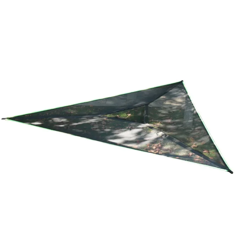 Outdoor Camping Double-woven Basket Net Load-bearing 500kg Portable Anti-rollover Camping Triangular Hammock