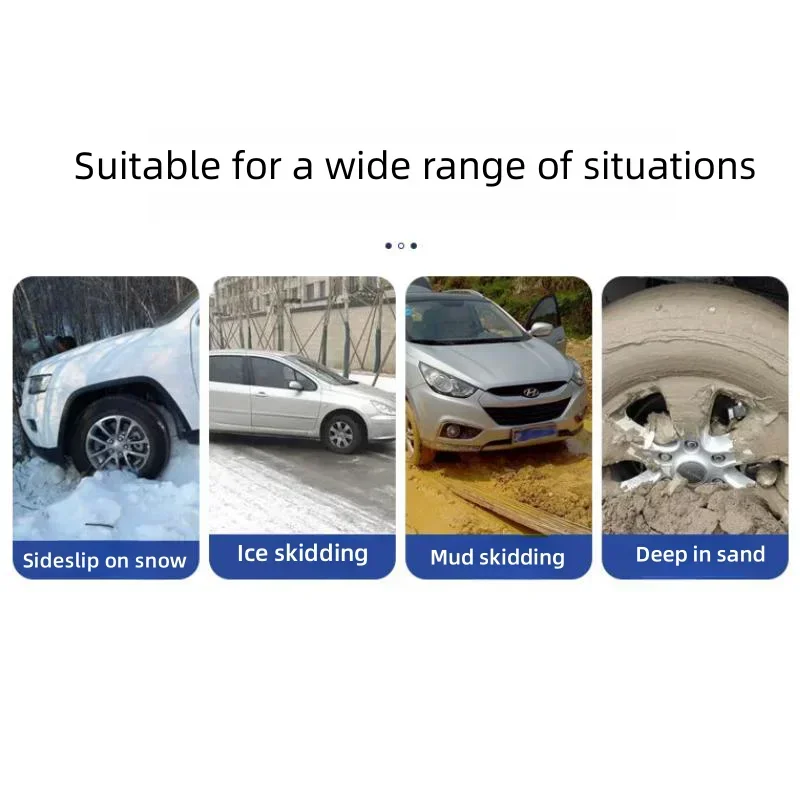 5 pcs Car Snow Chains Emergency Tire Chains Car Tire Anti-Skid Chains Thickened Beef Tendon Wheel Chain for Snow Mud Sand Road