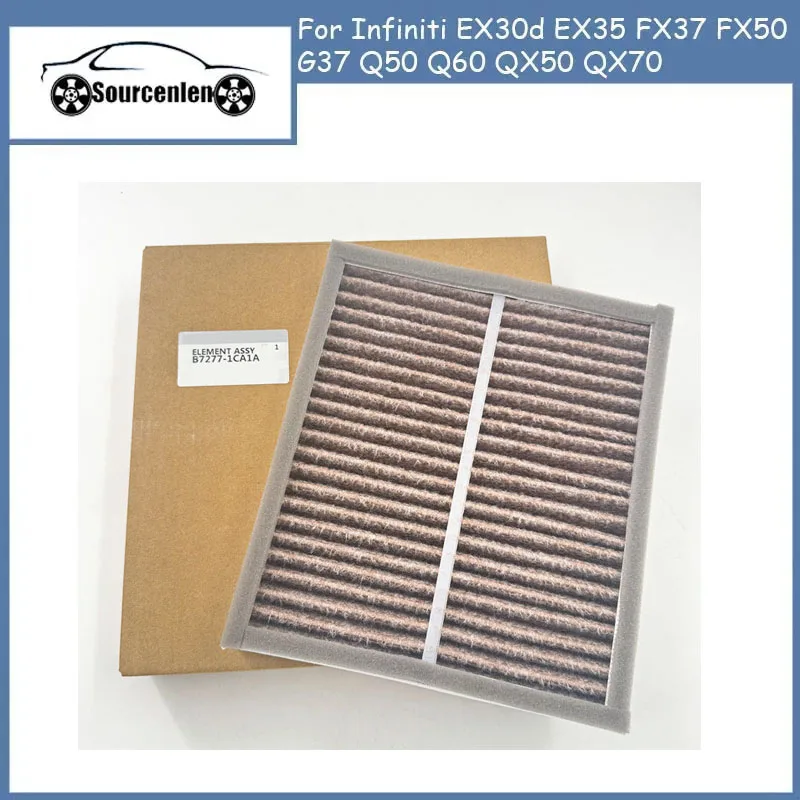 

B7277-1CA0A B72771CA0A B72771CA1A Фильтр кондиционера пыльцы для Nissan Infiniti EX30d EX35 FX37 FX50 G37 Q50 Q60 QX50 QX70