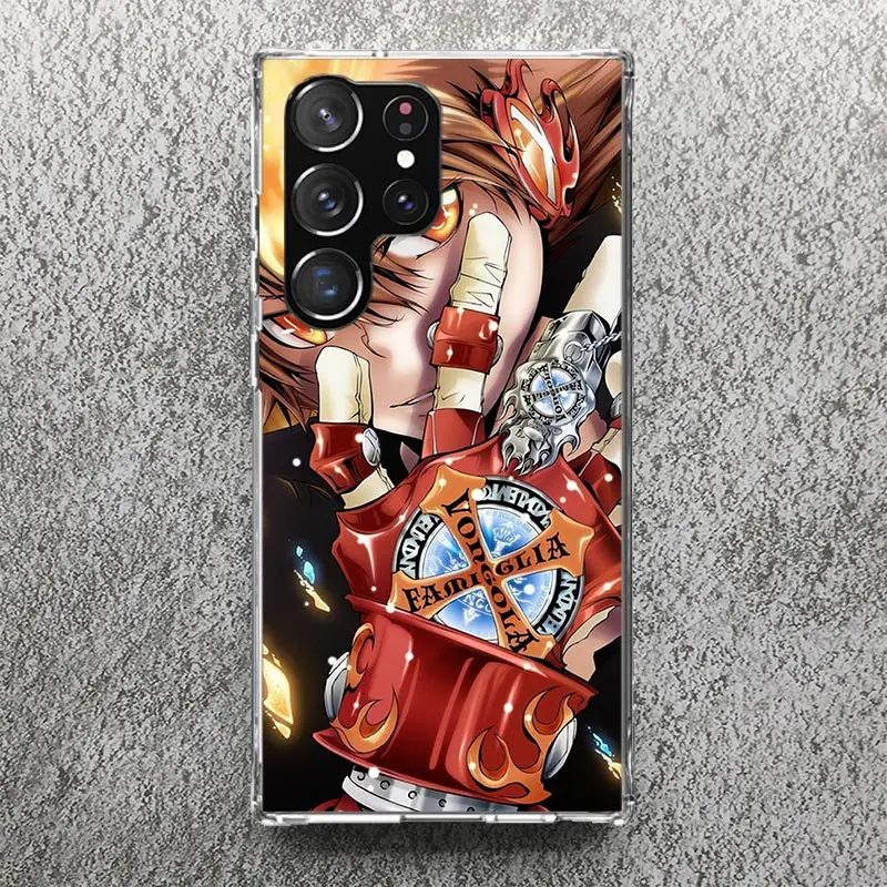 Katekyo Hitman Reborn Phone Case For Samsung Galaxy S25 S24 S23 Ultra S22 Plus S21 S20 FE S10 + S25Ultra S24U Soft Cover Shell S