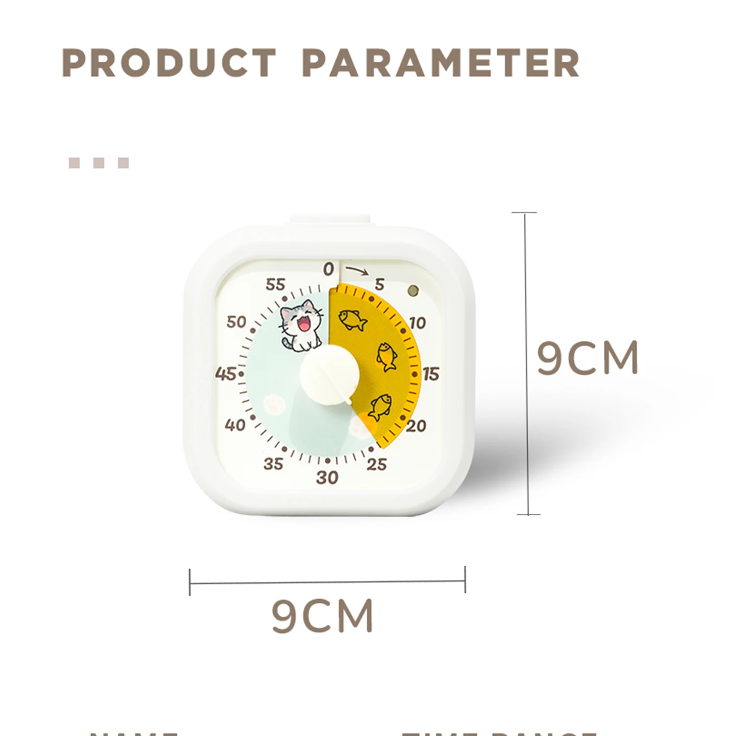 Visual Countdown Timer 1-60 Minutes Dual Modes Light & Alarm Time Management Tool for Kids Study Kitchen Cooking Yoga