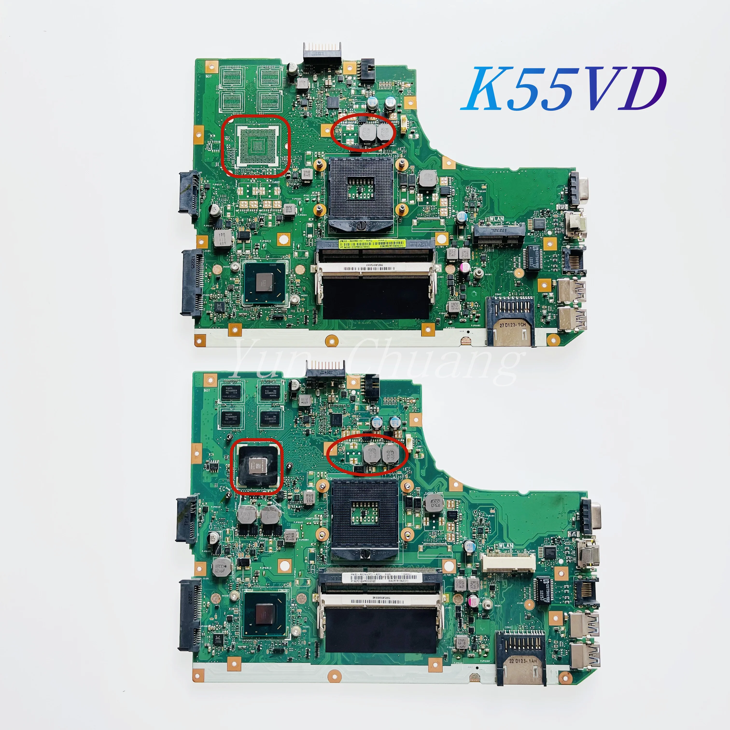 

K55VD Mainboard For ASUS K55VD A55V K55A K55V Laptop Mainboard HM76 GT610M GPU/UMA DDR3 100% Work