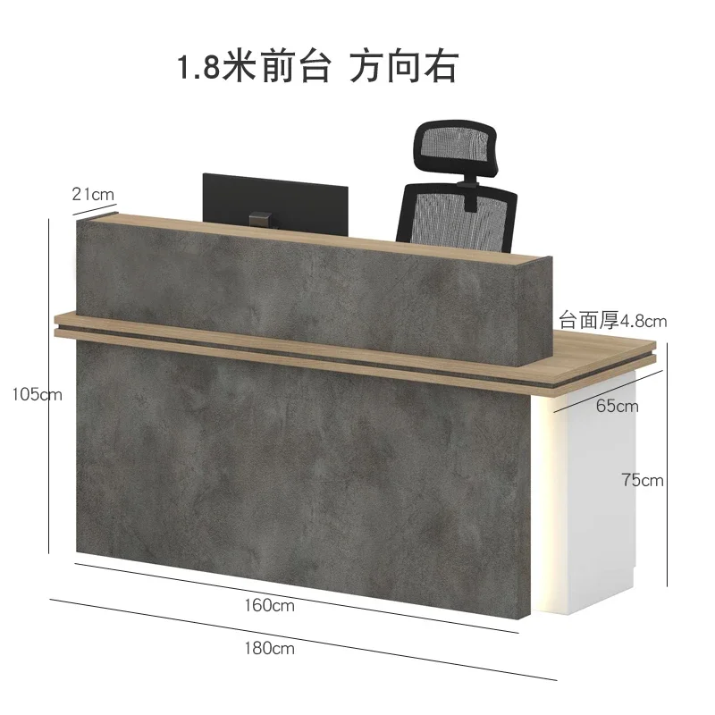 Customized Simple Desk Reception Modern Creative Company Desk Reception Office Front Mostrador Recepcion Commercial Furniture