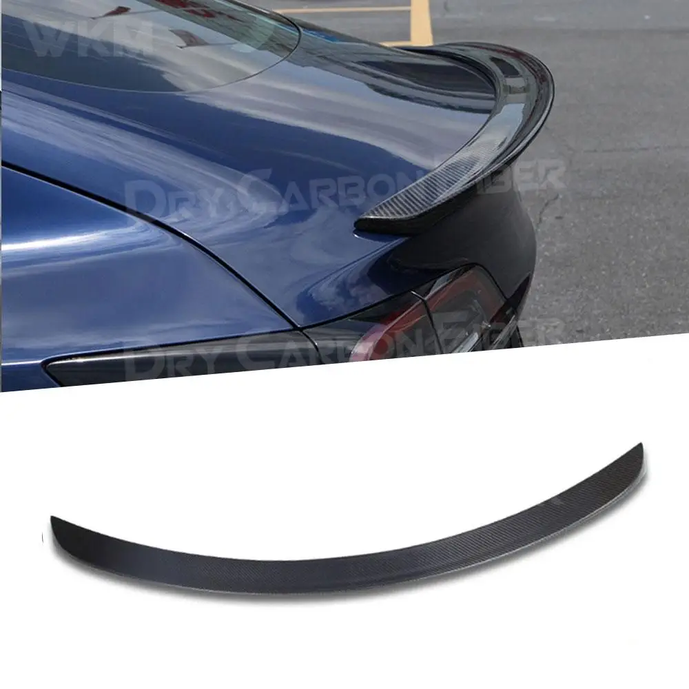 

Rear Spoiler Boot Lid Wings for Tesla Model 3 Sedan 4 Door 2016-2020 Carbon Fiber / FRP Trunk Trim Sticker Car Styling