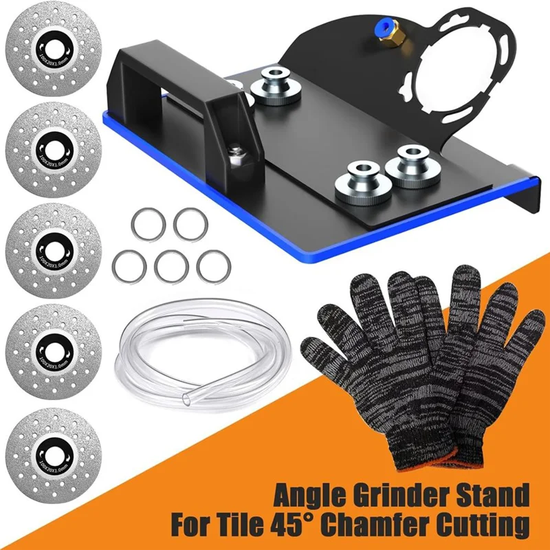 Supporto per smerigliatrice angolare AAAC per piastrelle 45 °   Cambio utensile per smussatura, supporto fisso per molatura adatto per smerigliatrice angolare tipo 100