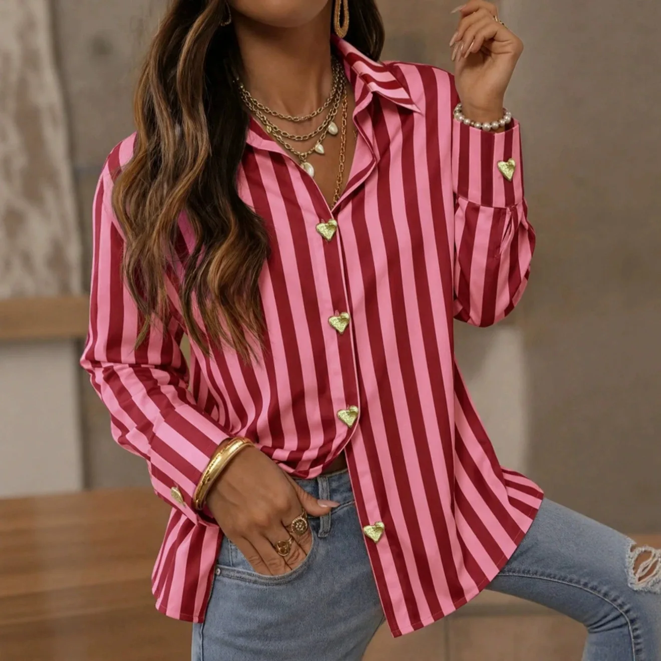 Women's Shirt Run! And Summary Fashion Printed Strip Shirt Fashion Shirt Dress Elegant Femme Y2k、 Beach Luxury