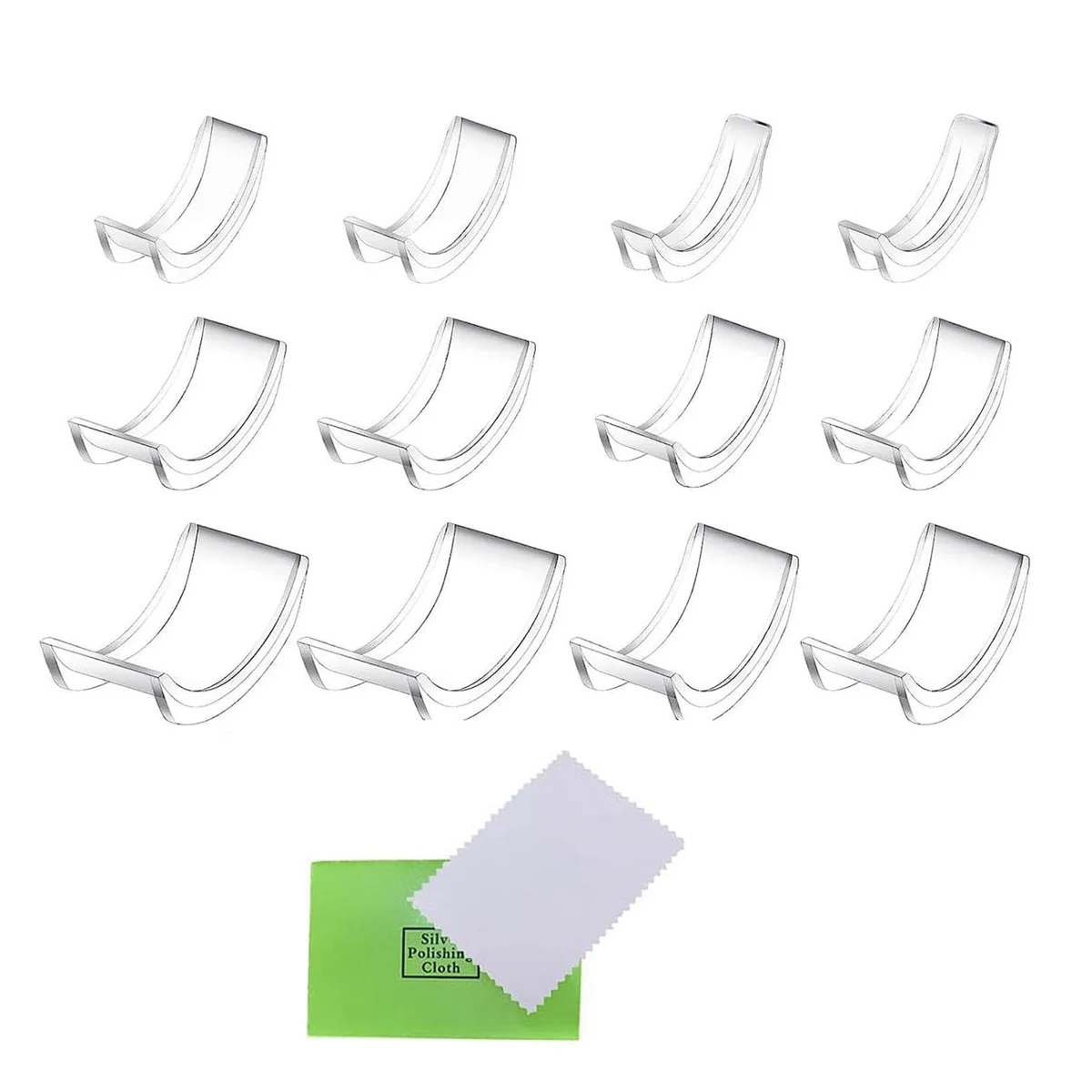 12Pcs Invisible Ring Size Adjuster for Loose Rings Ring Adjuster Fit Any Rings Ring Clips to Make Rings Smaller Ring