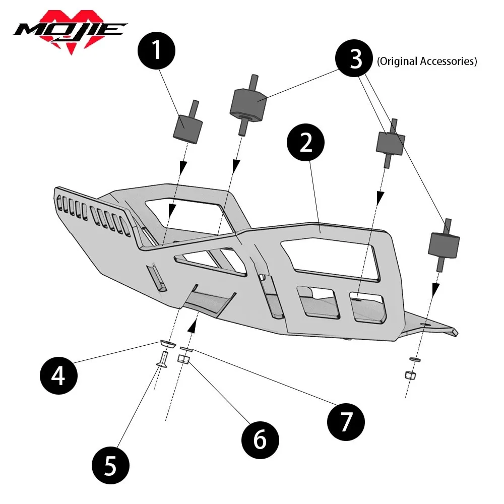 For BMW R1100GS R1100R R850R 1994-2006 2005 Motorcycle Accessories Skid Plate Engine Protector Guard Chassis Protection Cover