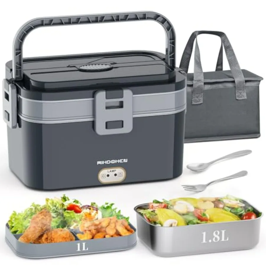 

Электрический обогреватель для ланч-боксов объемом 80 Вт, 2,8 л с 2 слоями для автомобиля, грузовика, работы дома, 12 В, 24 В, 110 В, портативный из нержавеющей стали Fo