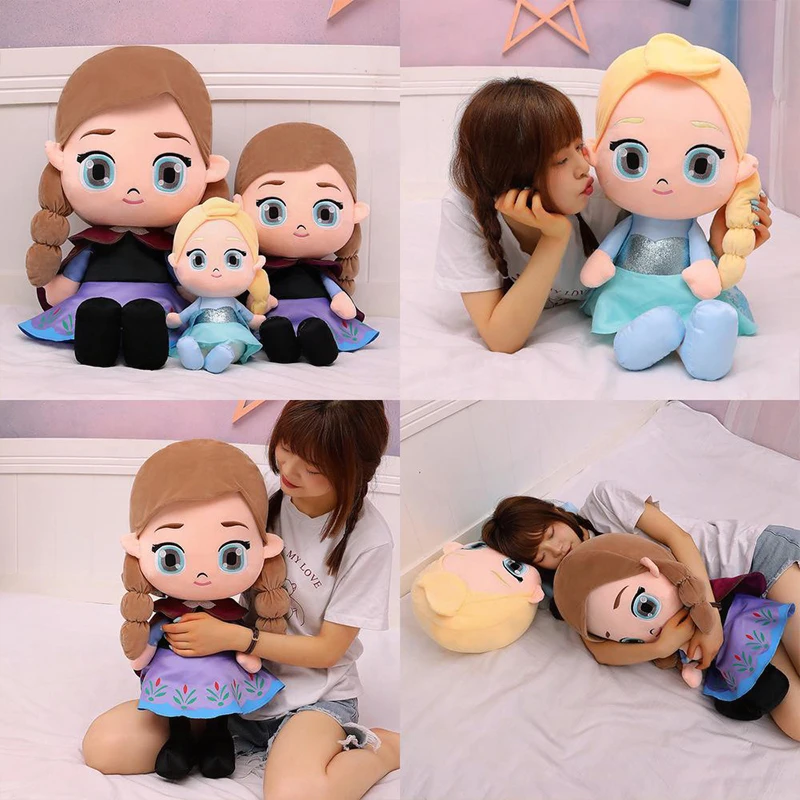 

Frozen Elsa Anna Princess Plush Doll Pillow Toy for Kids Birthday Gift Soft Stuffed Olaf Doll for Girls Wholesale