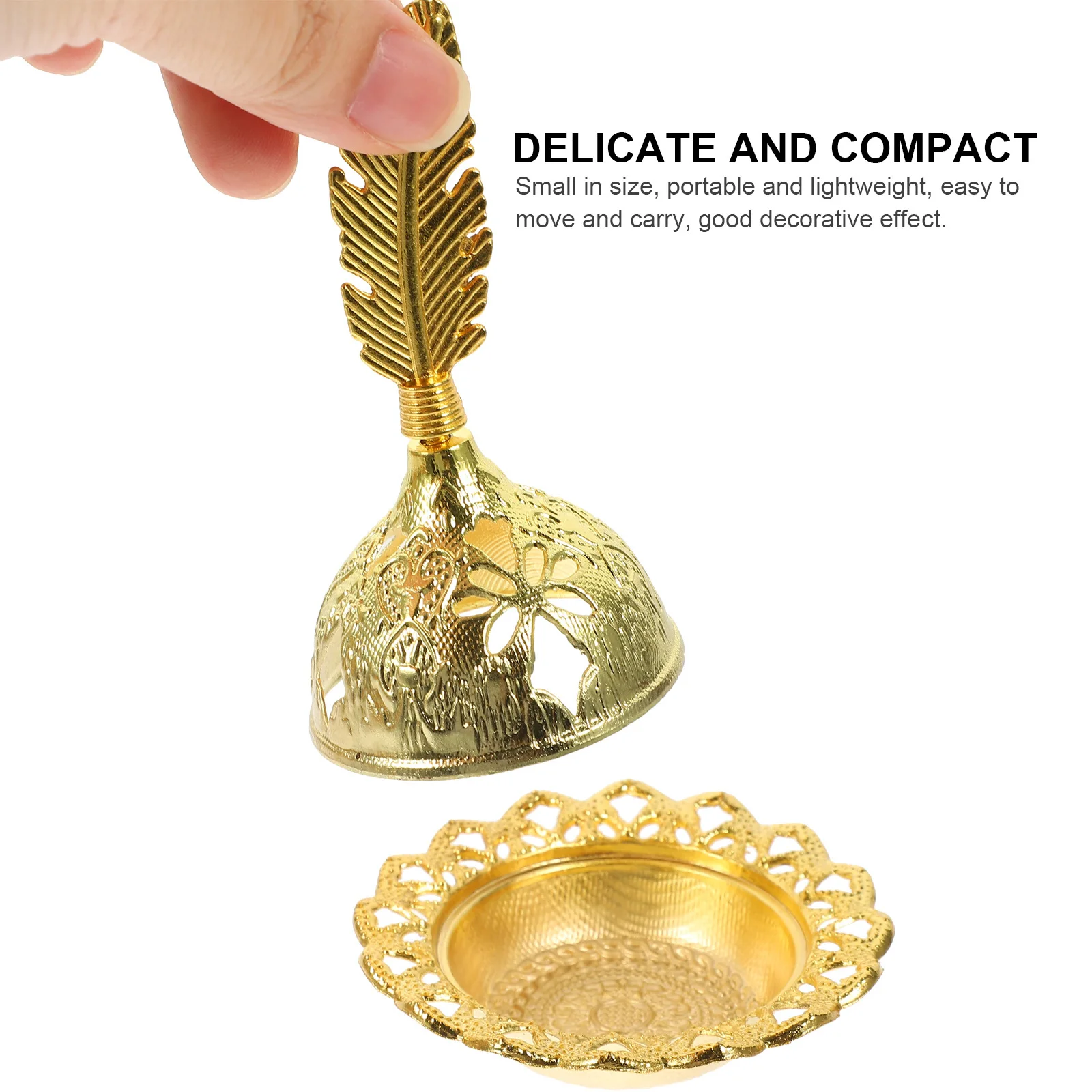 

Small Incense Burner For Cones Portable Alloy Aroma Furnace Arab Style Home Decor Censer Table Decoration Lightweight
