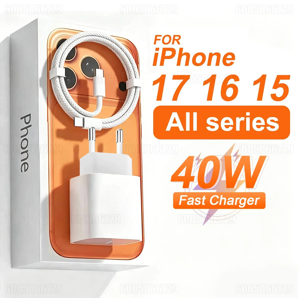 OriginalPD40WFastChargerForiPhone171615ProMaxPlusiPadAirFastChargingCableUSBCTypeCDataLinePhoneCharger-AliExpress202192403