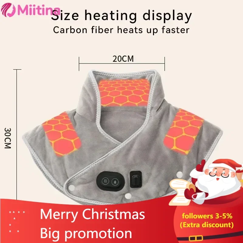 

Electric Shoulder and Neck Protection, Warm and Heated Cervical Spine with Mesh Bag, Shoulder and Neck Protection, Carbon Fiber