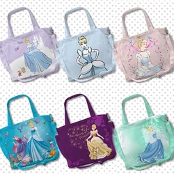 Disney Princess cenerentola Anime borse a tracolla personalizzate Cartoon Shopping Bag Casual Tote Storage Handbag Gift