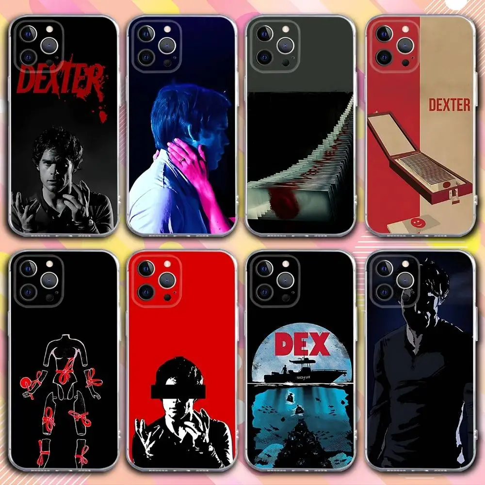 

D-Dexter M-Morgan Phone Case For iPhone 17,16,15,14,13,12,11 Pro,Max,Plus,X,XS,XR,SE4,E Mini Transparent Soft Cover