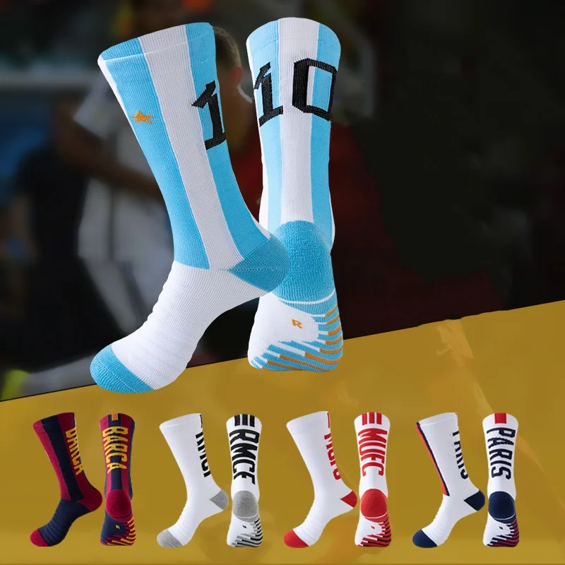 

1 pair -6 pairs, anti slip and wear-resistant towel bottom middle tube men's football socks, sports socks, basketball socks