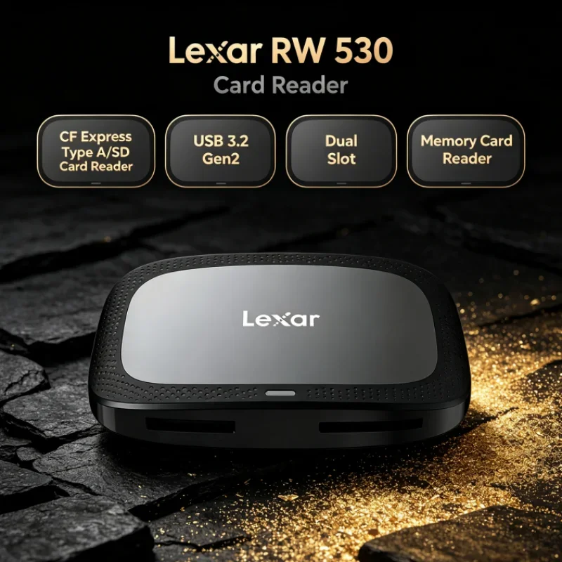 Lexar CFexpress Type A / SD Memory Card Reader Dual Slot USB 3.2 Gen2 RW530 SD Card Reader CFA Max 900MB/s
