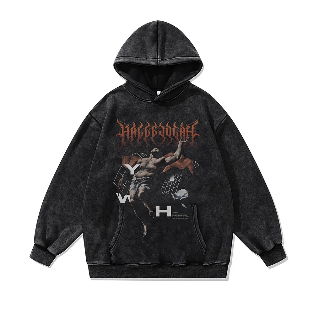 

Мужские толстовки с готическим принтом демона Y2k, винтажные топы большого размера в стиле ретро, уличная одежда в стиле хип-хоп, новые толстовки с капюшоном, зимняя одежда