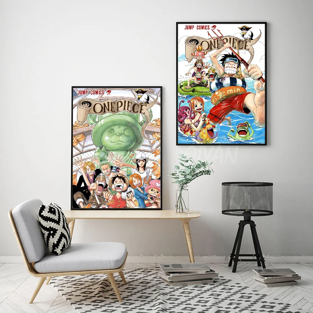 Anime O-ONE L-Luffy P-PIECE Poster Wall Art Home Decor Room Decor Digital Painting Living Room Restaurant Kitchen Art