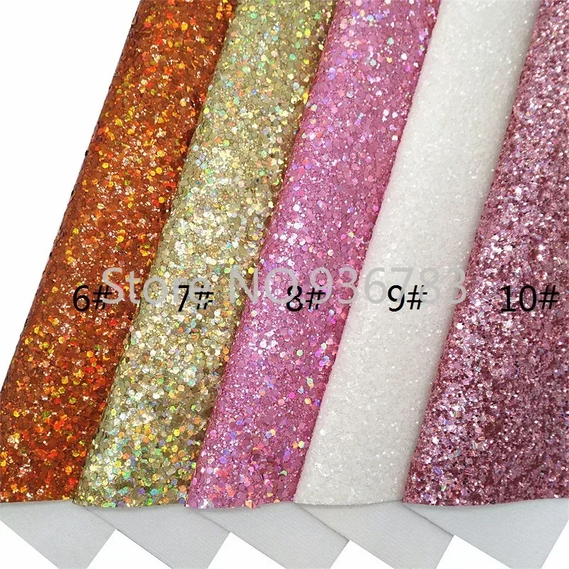 Opalizujące grube brokatowe prześcieradła skórzane Felt Backing Glitter Fabric dla majsterkowiczów kokardki torby i buty rolki arkuszy MB602